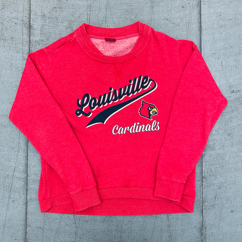 Louisville Cardinals: 1990's Graphic Spellout Sweat (S/M)