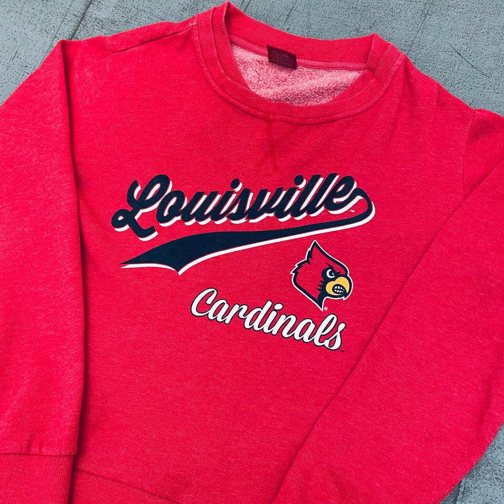 Louisville Cardinals: 1990's Embroidered Spellout Lee Sweat (XL