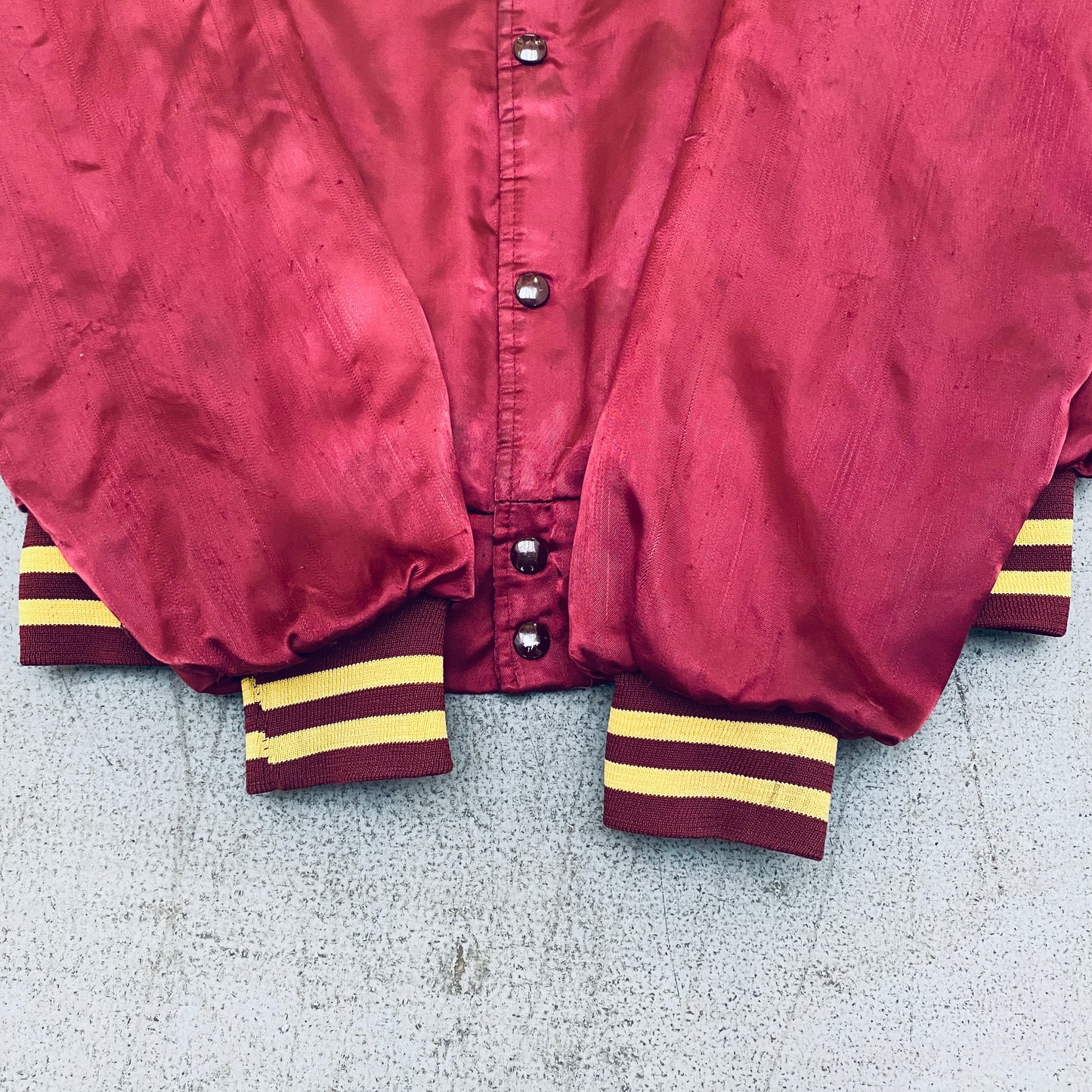 Washington Redskins: 1990's Chalk Line Reverse Spellout Satin Bomber Jacket (M)