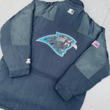 Carolina Panthers: 1990's Fullzip Feather Down Proline Starter Trench Coat (XL)