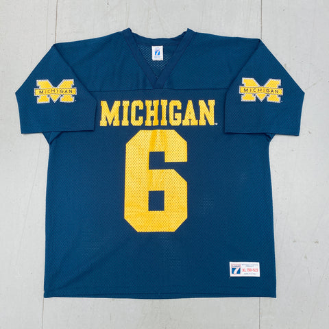 Michigan Wolverines: No. 6 "Tyrone Wheatley" Logo 7 Jersey (L/XL)
