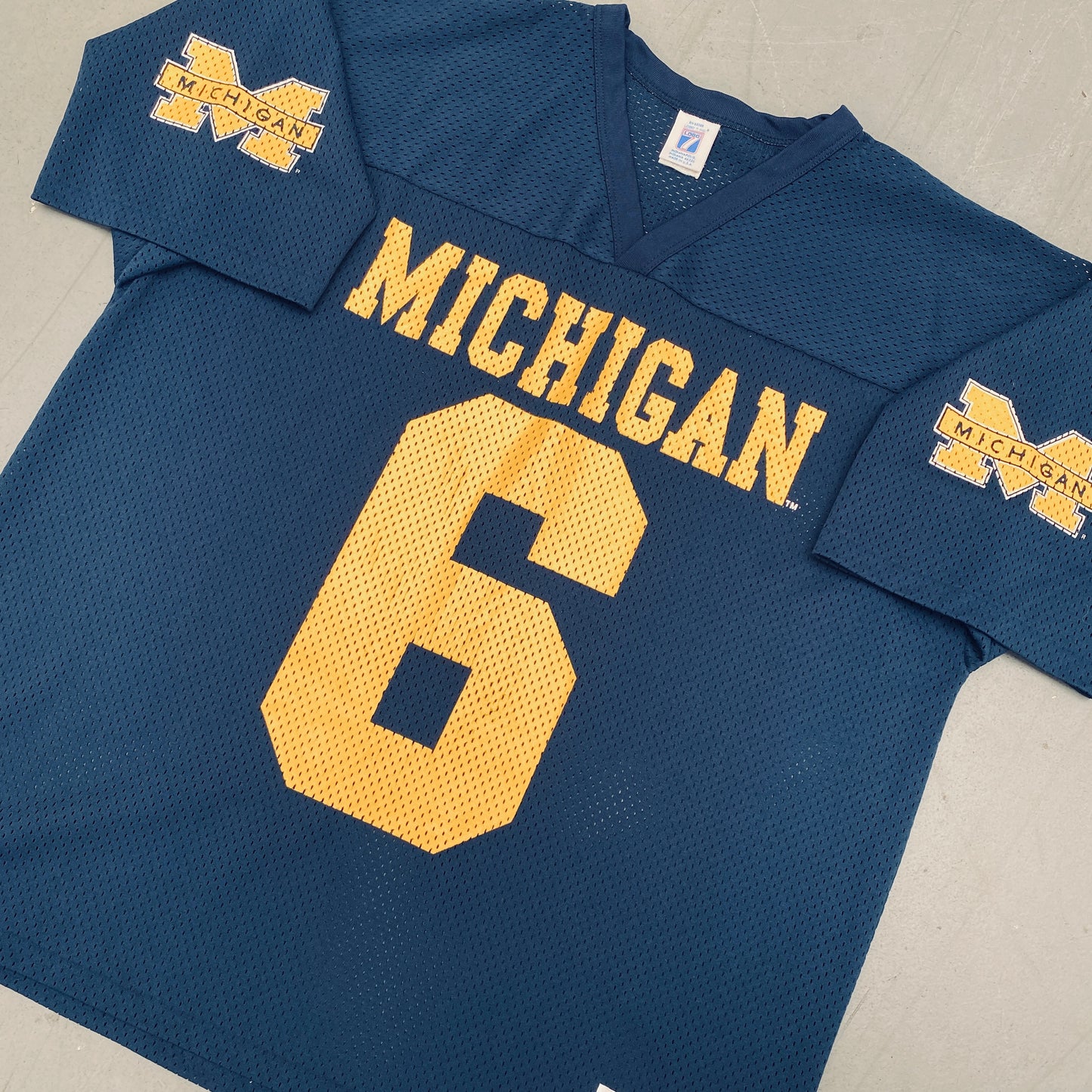 Michigan Wolverines: No. 6 "Tyrone Wheatley" Logo 7 Jersey (L/XL)