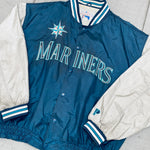 Seattle Mariners: 1990's Pro Player Lightweight Dugout Bomber Jacket (XXL)
