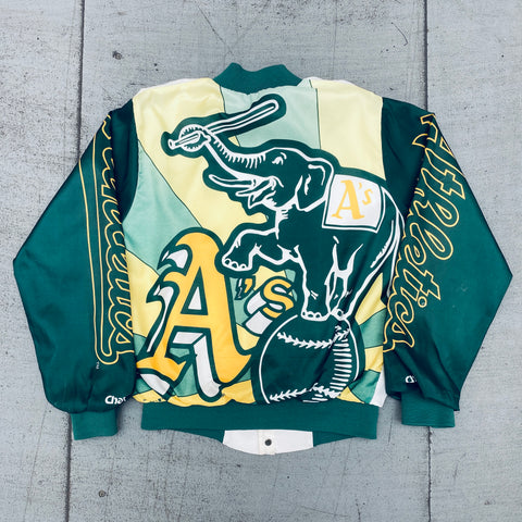 Oakland Athletics: 1989 Chalk Line Fanimation Bomber Jacket (S)