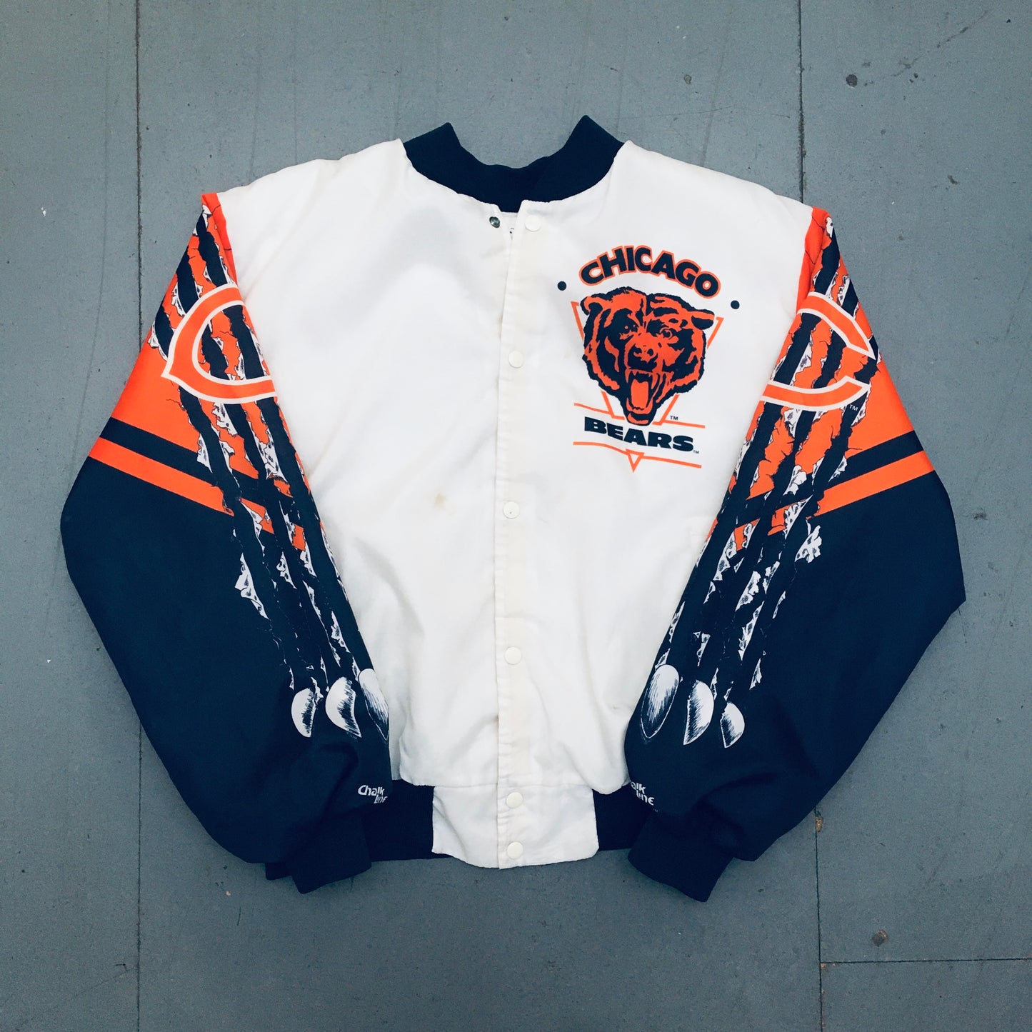 Chicago Bears: 1990's Chalk Line Fanimation Jacket (L/XL)