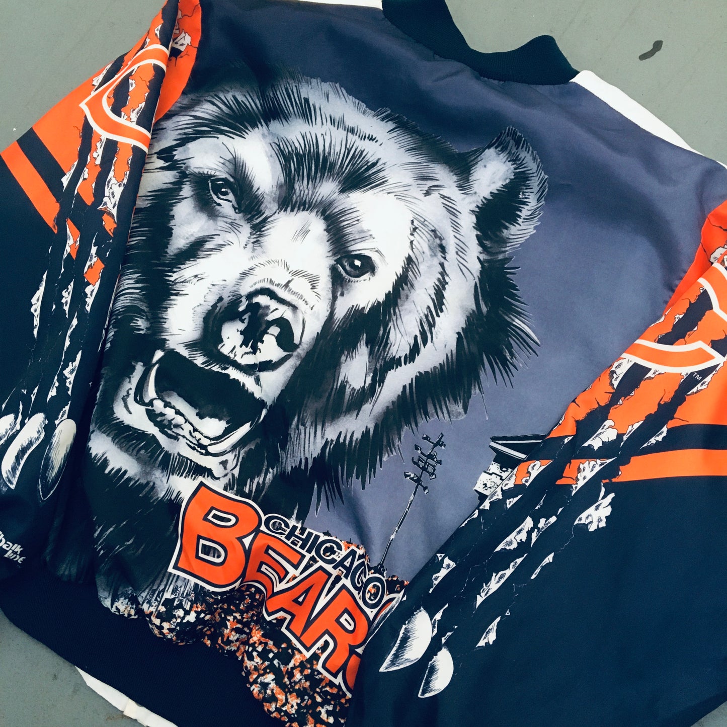 Chicago Bears: 1990's Chalk Line Fanimation Jacket (L/XL)