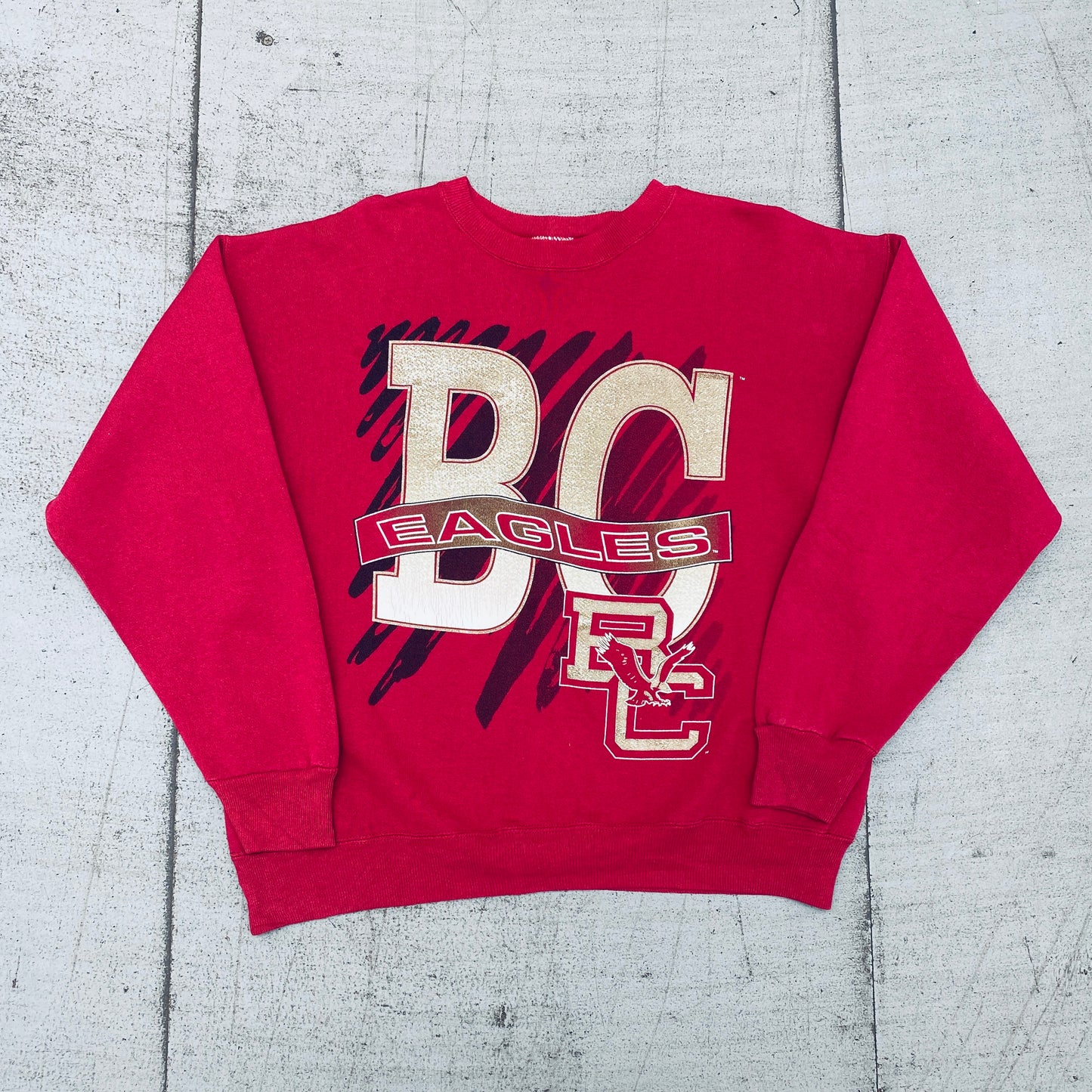 Boston College Eagles: 1990's Graphic Spellout Sweat (M/L)