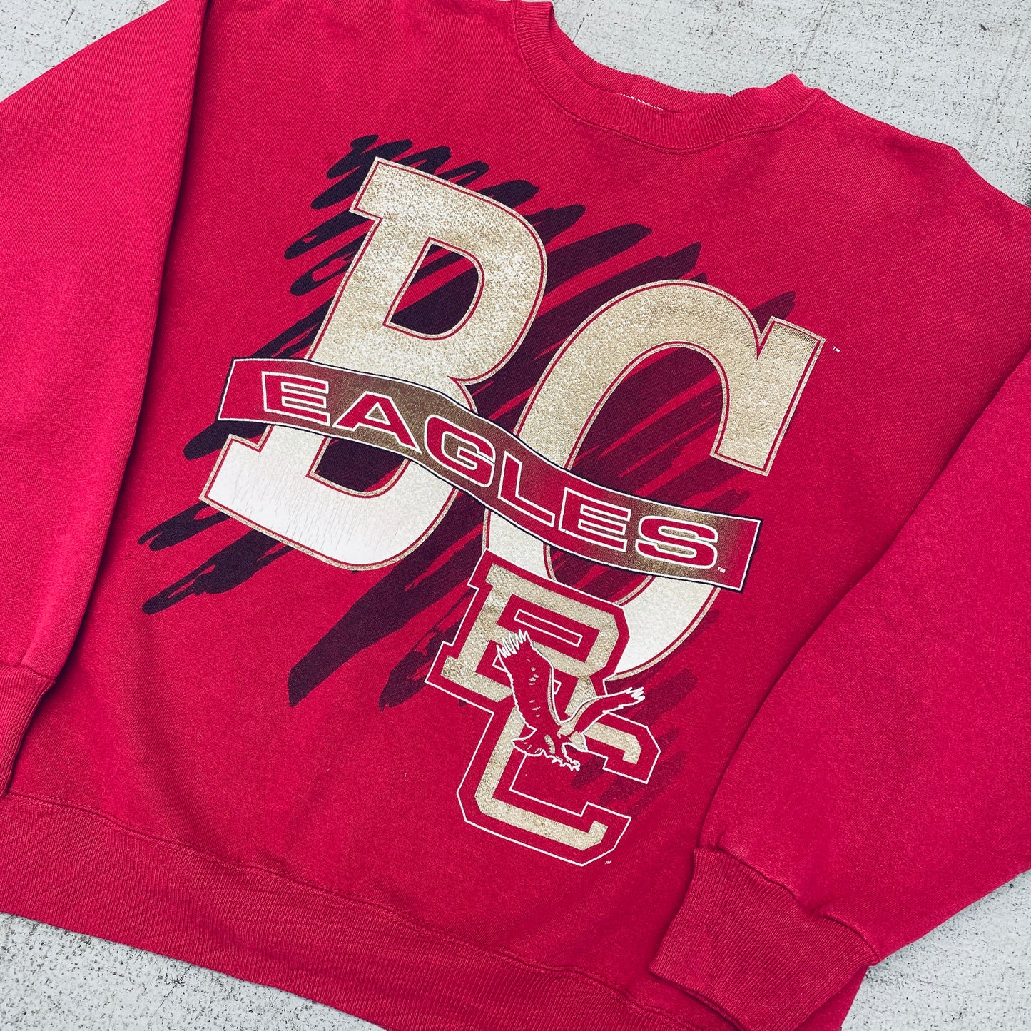 Boston College Eagles: 1990's Graphic Spellout Sweat (M/L)