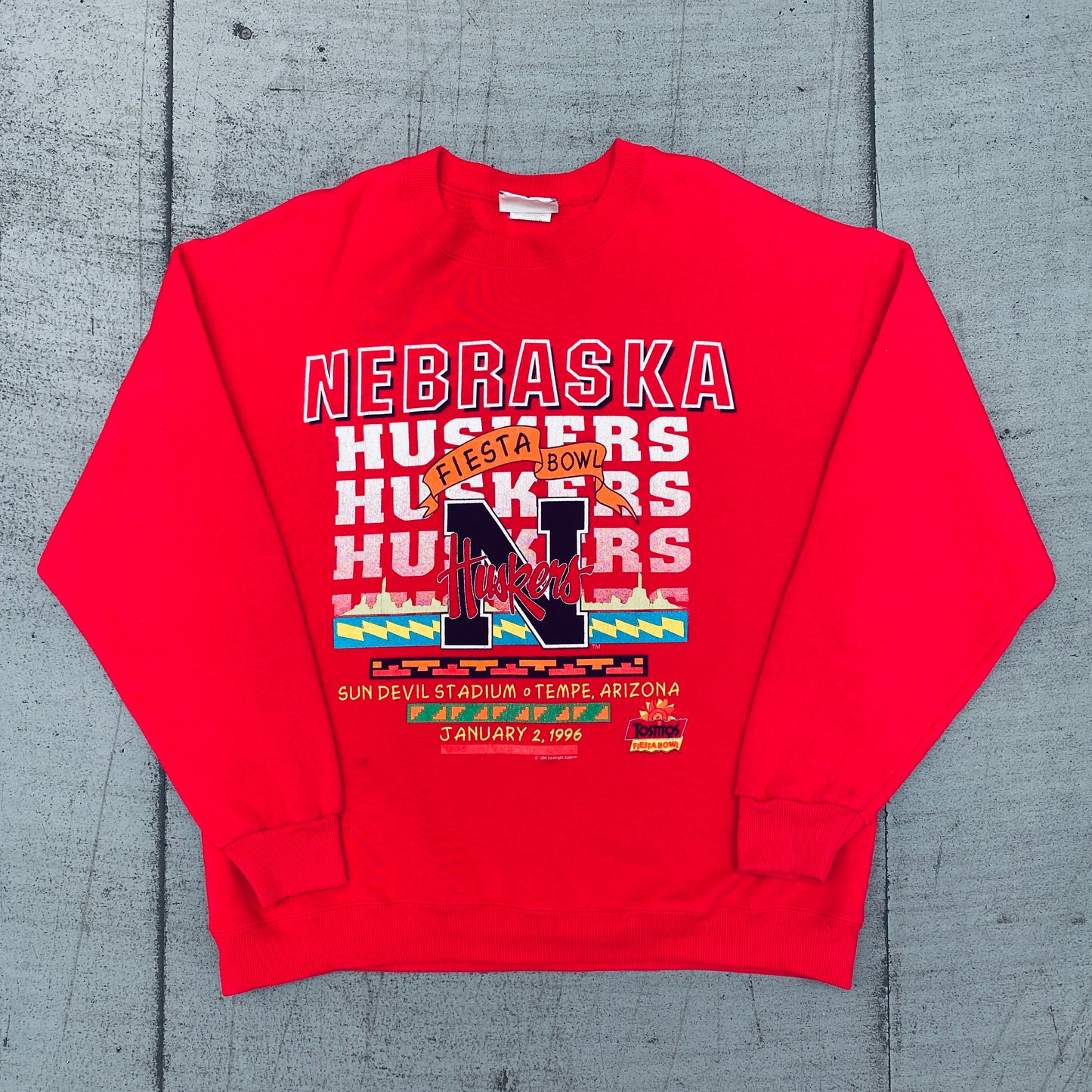 Nebraska Cornhuskers: 1996 Tostitos Fiesta Bowl Graphic Sweat (L)