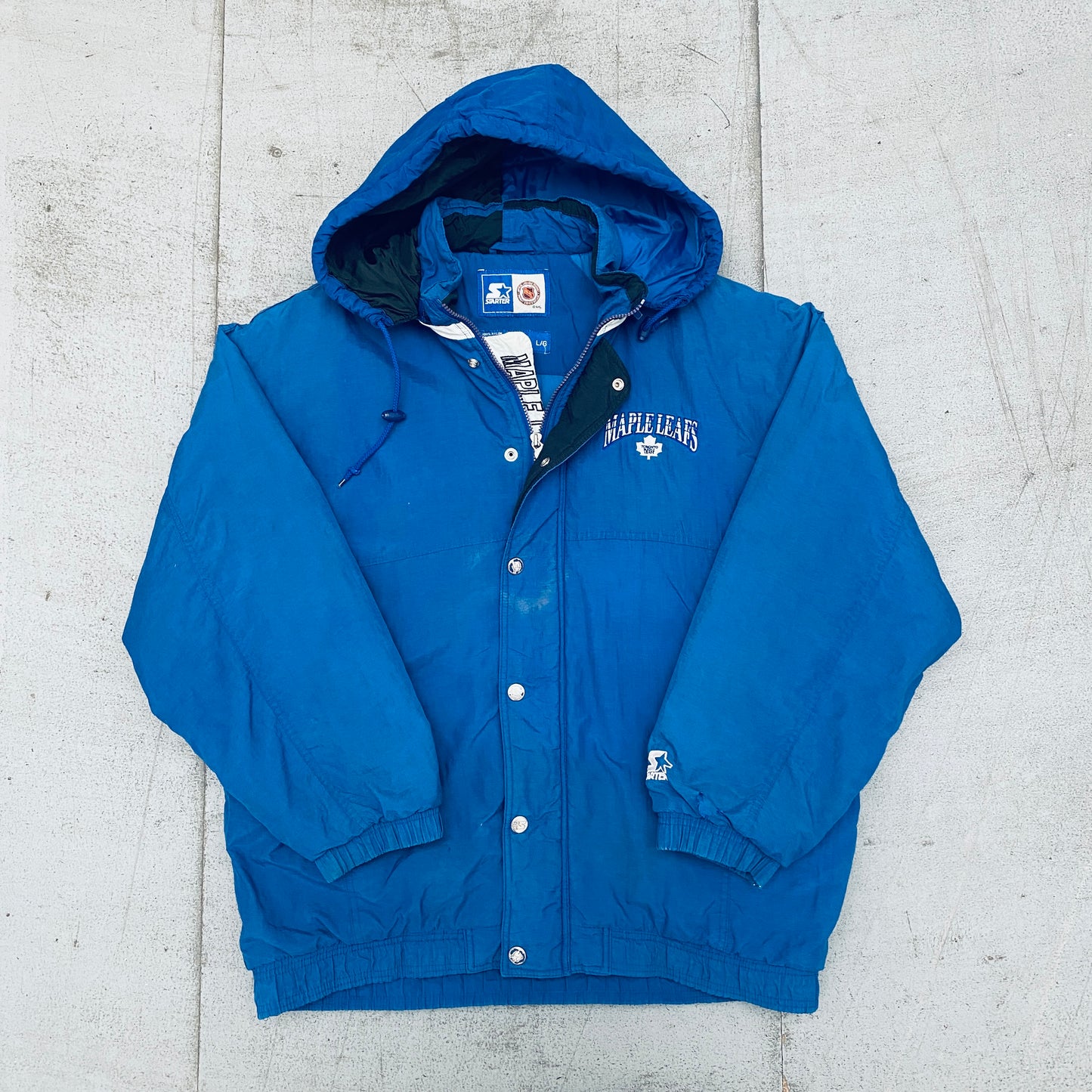 Toronto Maple Leafs: 1990's Fullzip Starter Parka Jacket (L)