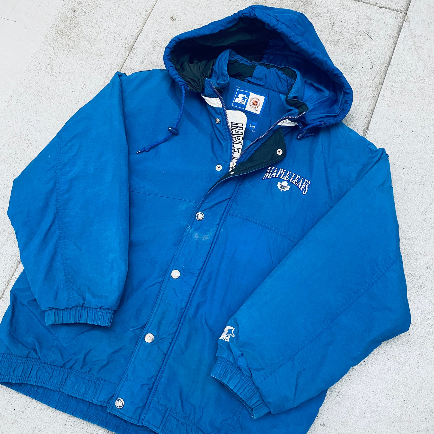 Toronto Maple Leafs: 1990's Fullzip Starter Parka Jacket (L)