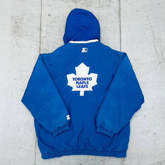 Toronto Maple Leafs: 1990's Fullzip Starter Parka Jacket (L)