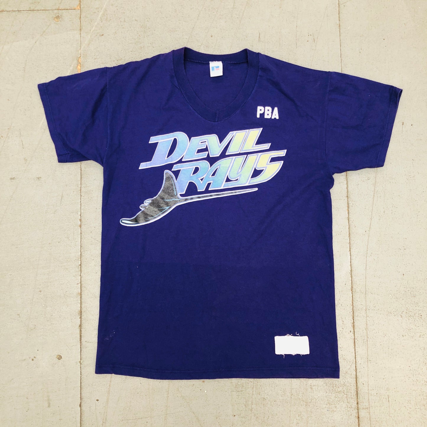 Tampa Bay Devil Rays: 1998 Inaugural Season Russell Athletic Tee (M)