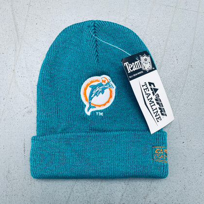 Miami Dolphins: 1990's Deadstock Campri Embroidered Old Logo Beanie - BNWT!