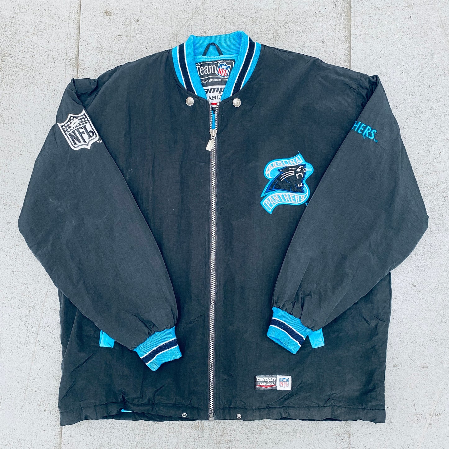 Carolina Panthers: 1990's Campri Fullzip Coach Jacket (L)