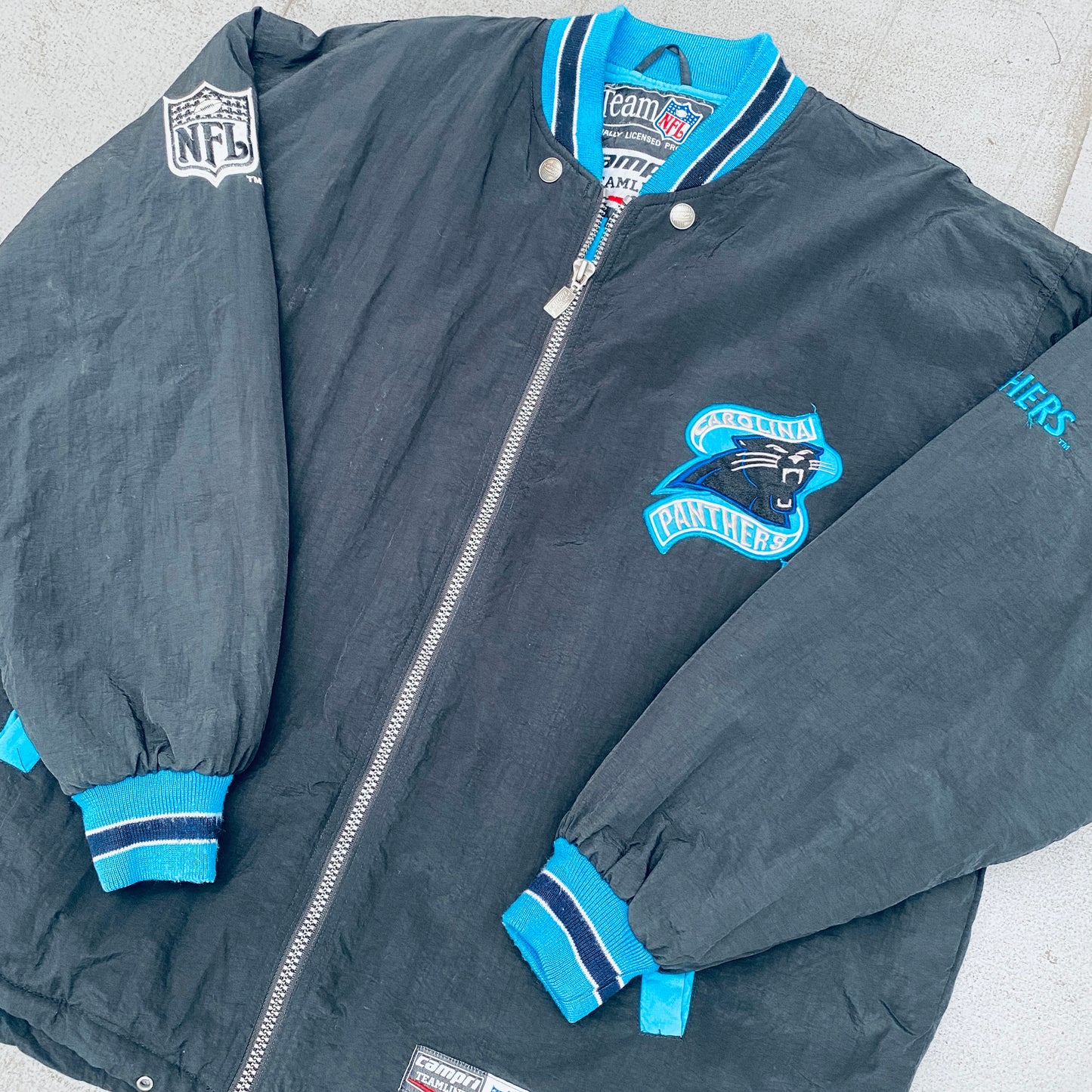 Carolina Panthers: 1990's Campri Fullzip Coach Jacket (L)