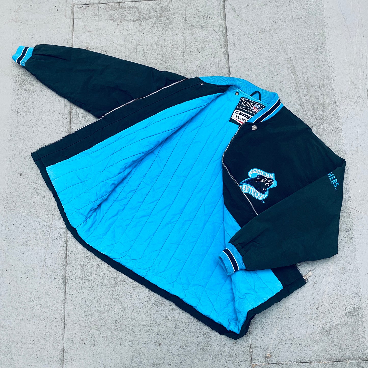 Carolina Panthers: 1990's Campri Fullzip Coach Jacket (L)