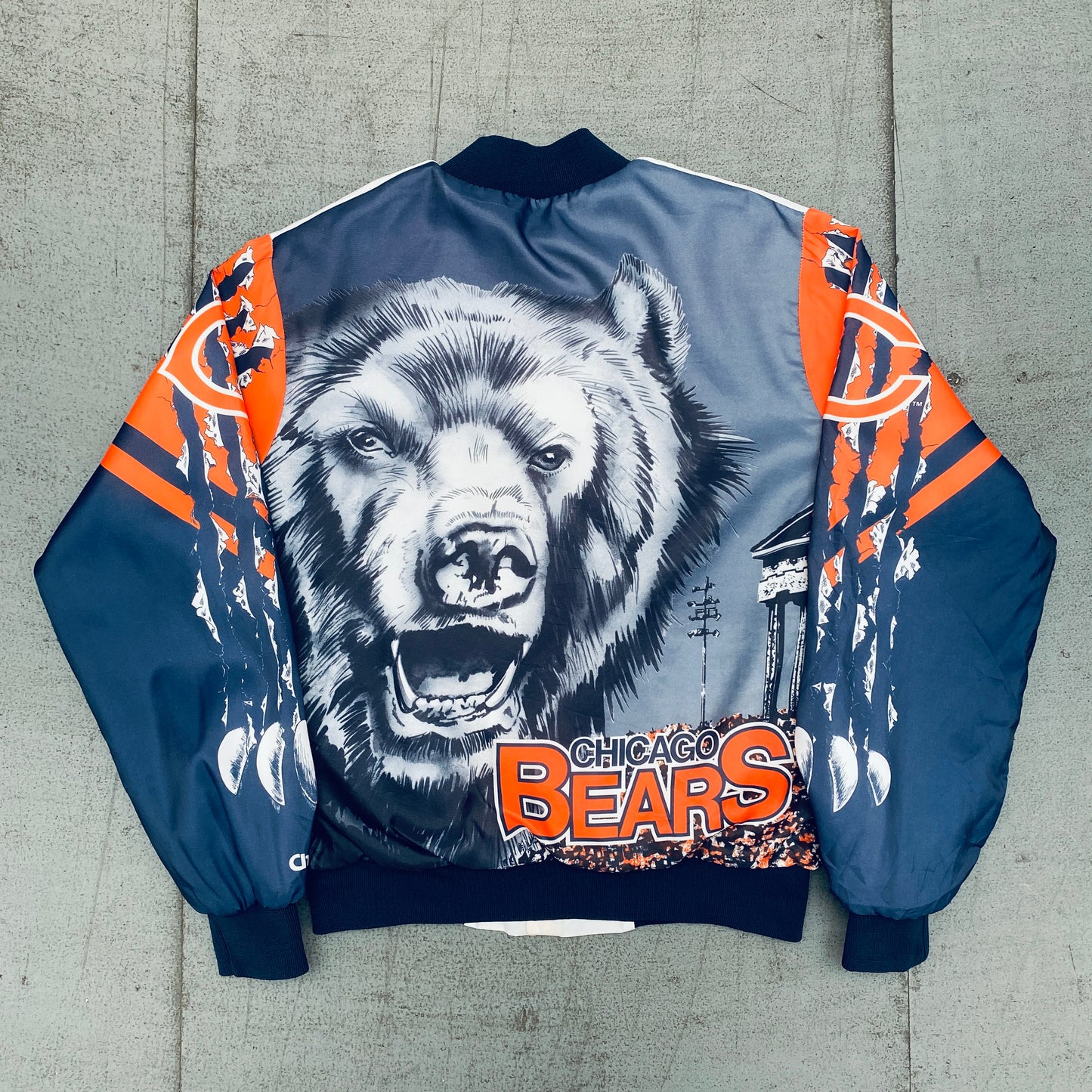 Chicago Bears: 1990's Chalk Line Fanimation Bomber Jacket (M)