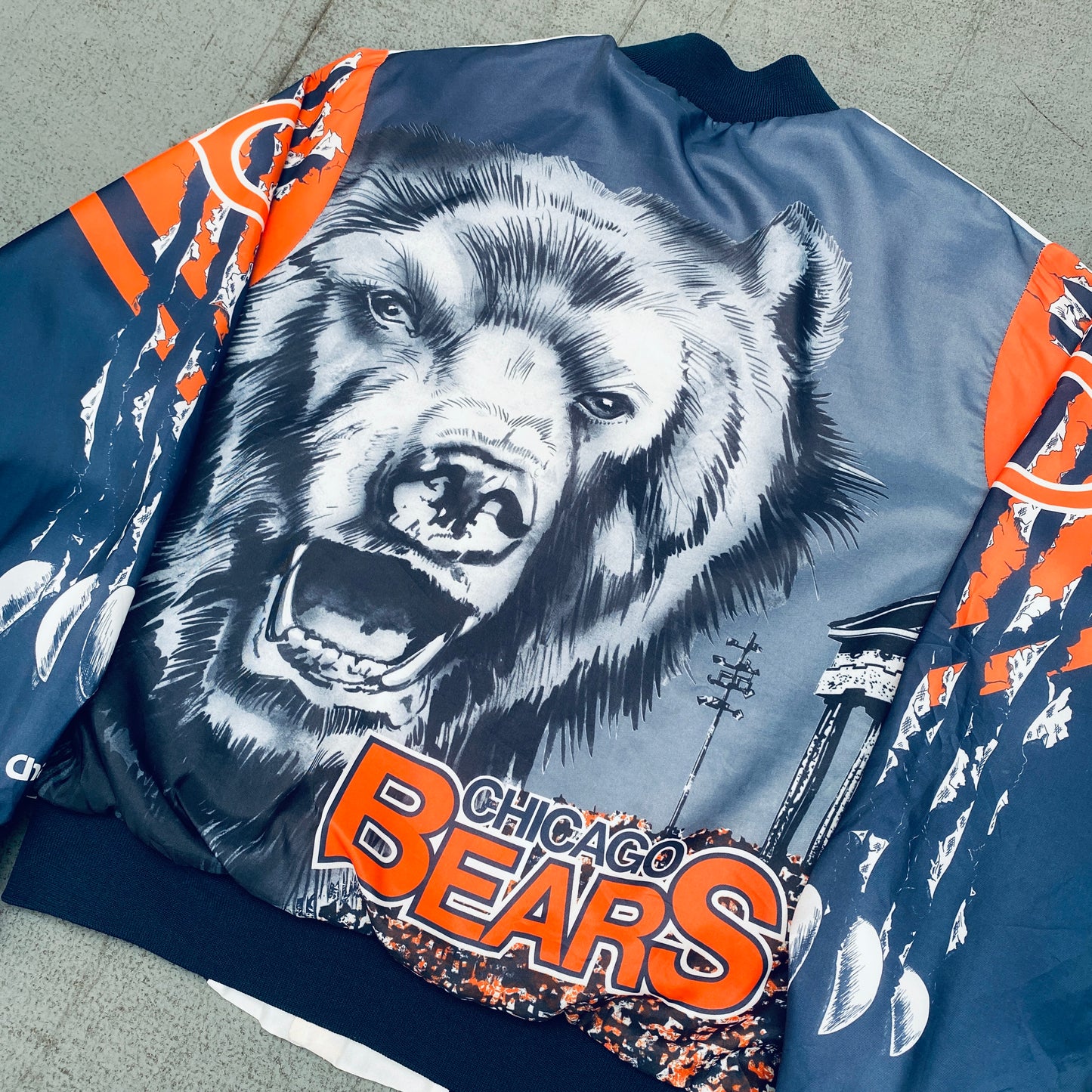 Chicago Bears: 1990's Chalk Line Fanimation Bomber Jacket (M)