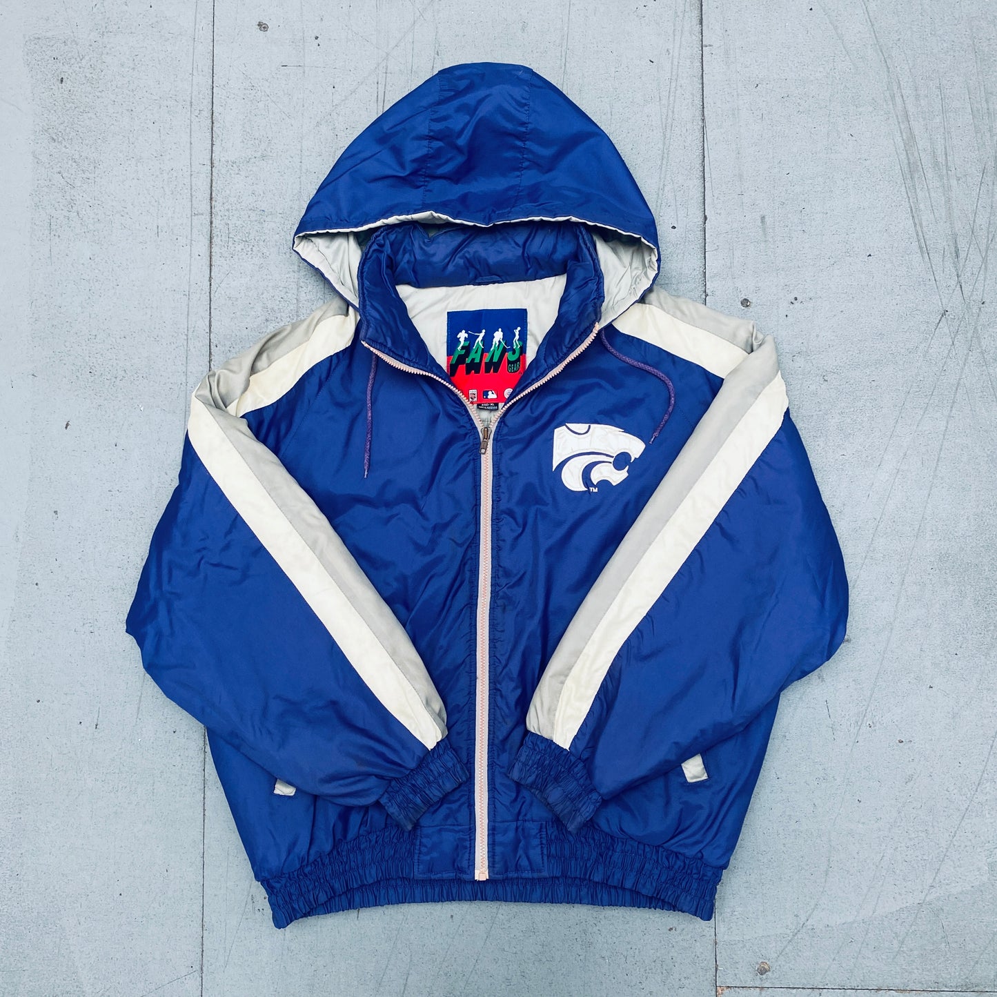 Kansas State Wildcats: 1990's Reverse Spellout Fullzip Jacket (XL)