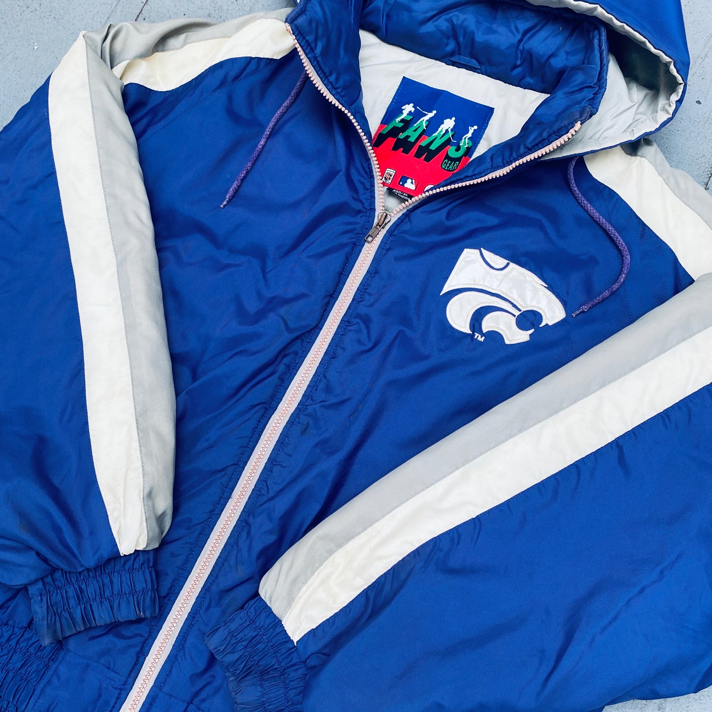 Kansas State Wildcats: 1990's Reverse Spellout Fullzip Jacket (XL)
