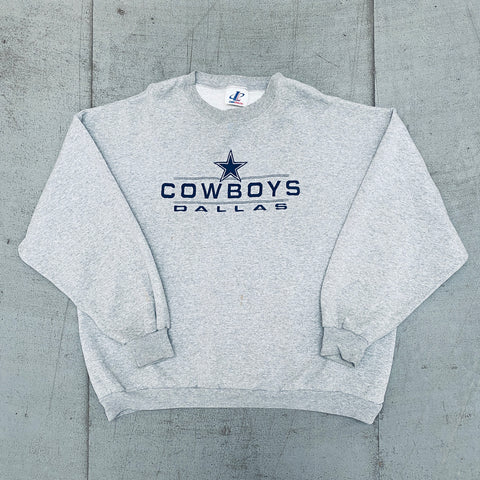 Dallas Cowboys: 1990's Logo Athletic Embroidered Spellout Sweat (XXL)