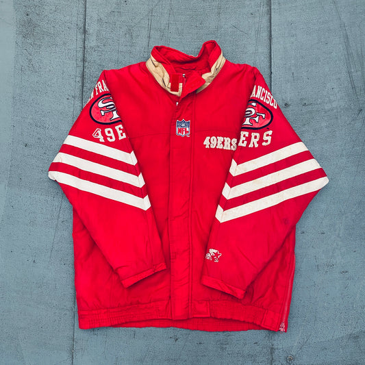 San Francisco 49ers: 1990's Fullzip Proline Starter Chavron Jacket (XL)