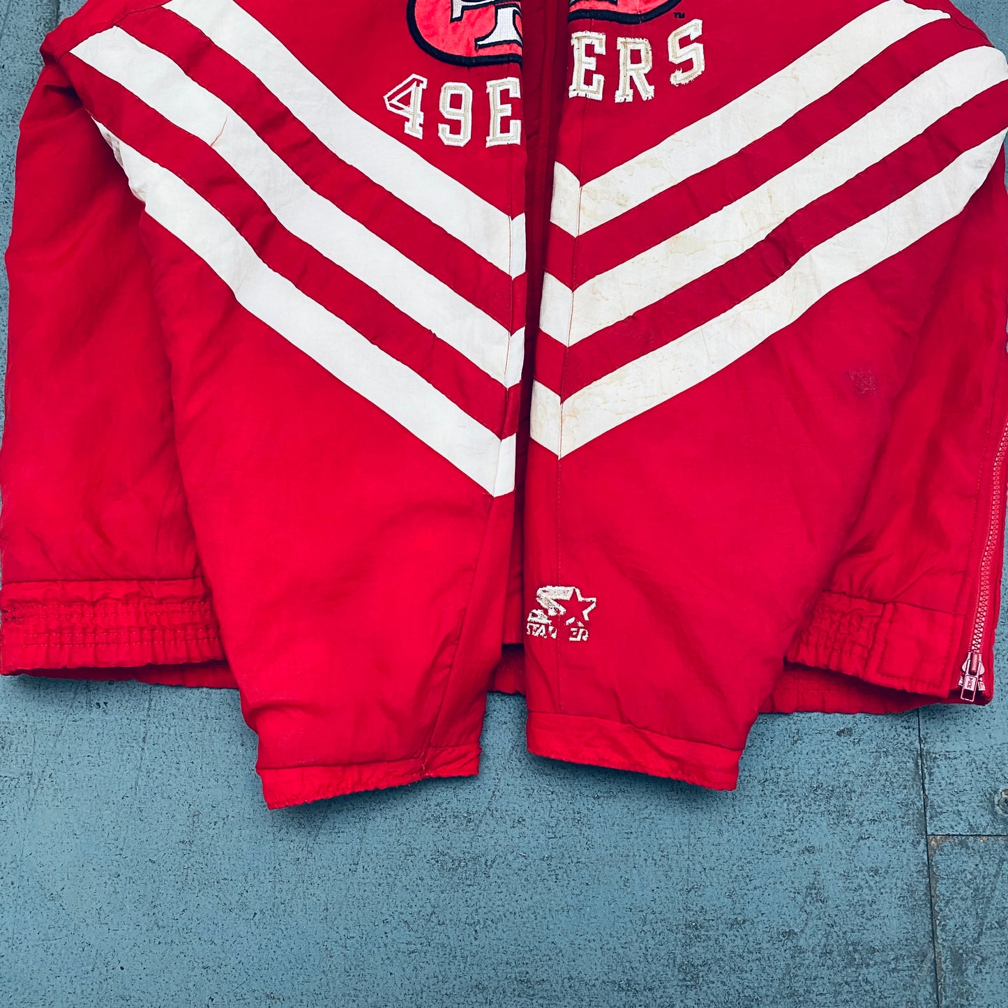 San Francisco 49ers: 1990's Fullzip Proline Starter Chavron Jacket (XL)