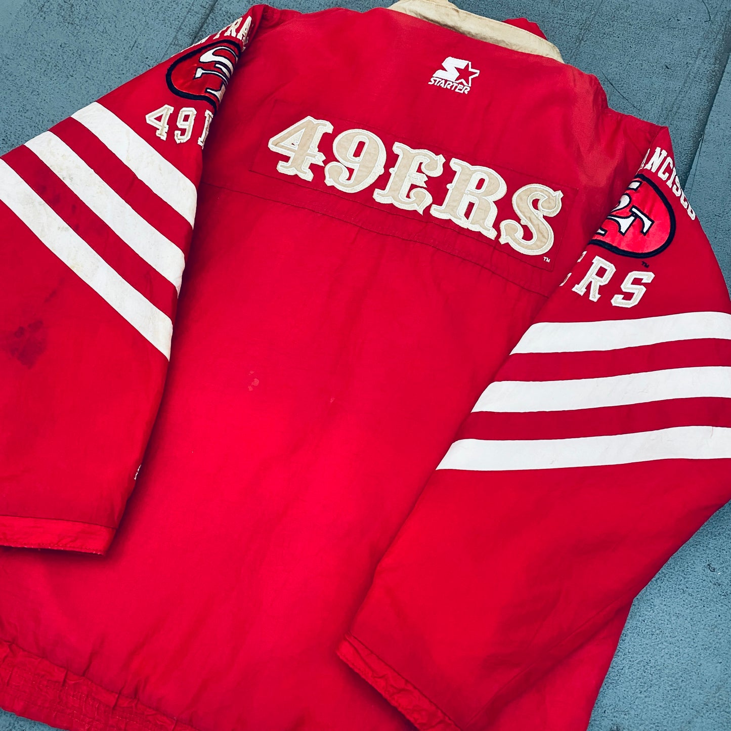 San Francisco 49ers: 1990's Fullzip Proline Starter Chavron Jacket (XL)