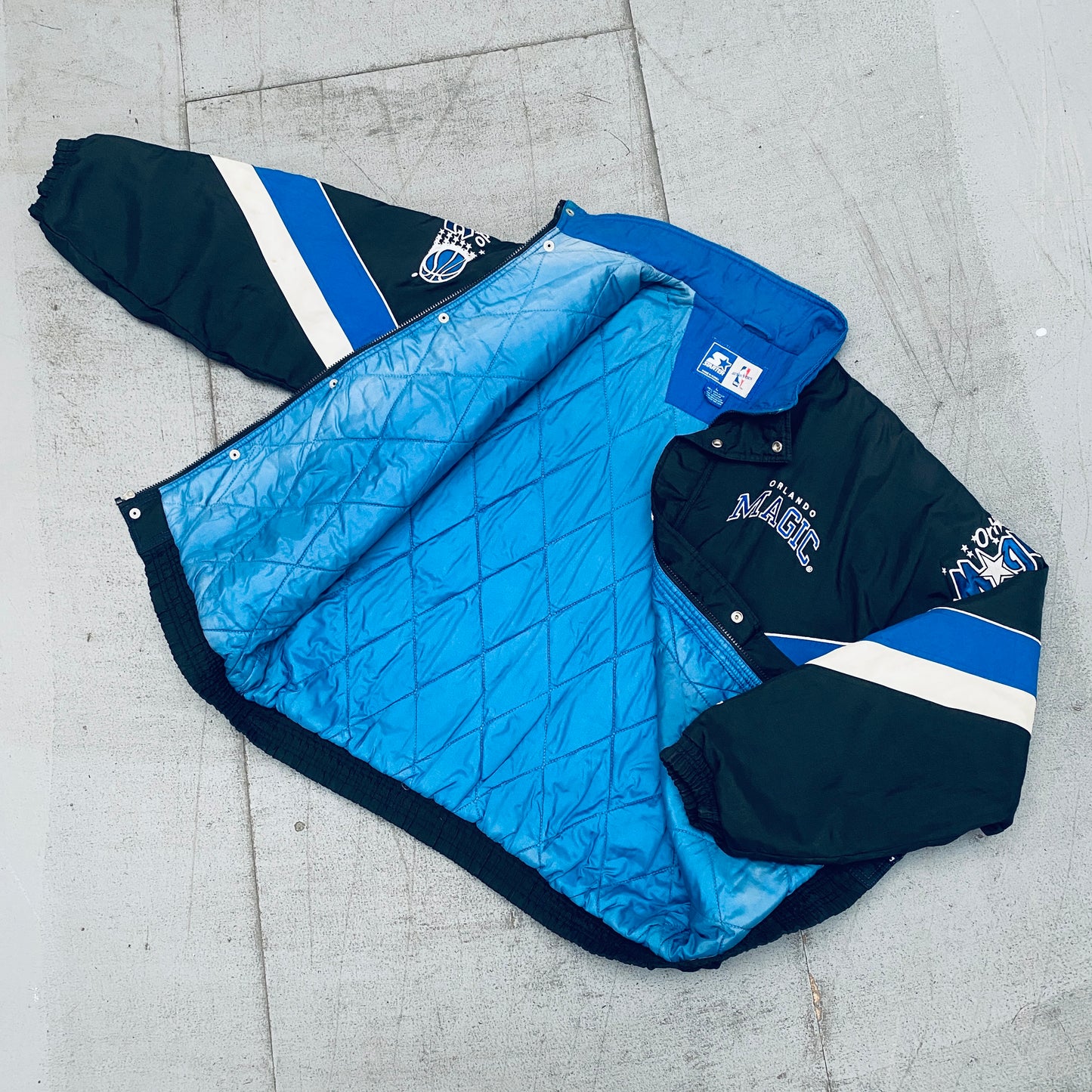 Orlando Magic: 1990's Fullzip NBA Authentics Starter Chevron Jacket (L)