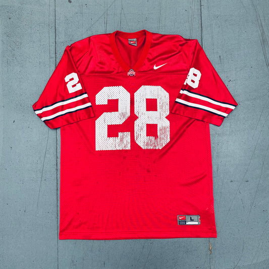 THE Ohio State Buckeyes: No. 28 "Beanie Wells" Nike Jersey (L)