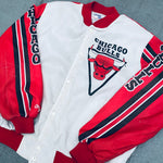 Chicago Bulls: 1990's Chalk Line Fanimation Bomber Jacket (XL)