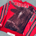 Chicago Bulls: 1990's Chalk Line Fanimation Bomber Jacket (XL)