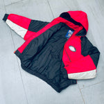 THE Ohio State Buckeyes: 1990's Pro Player Reverse Spellout Fullzip Jacket (XL)