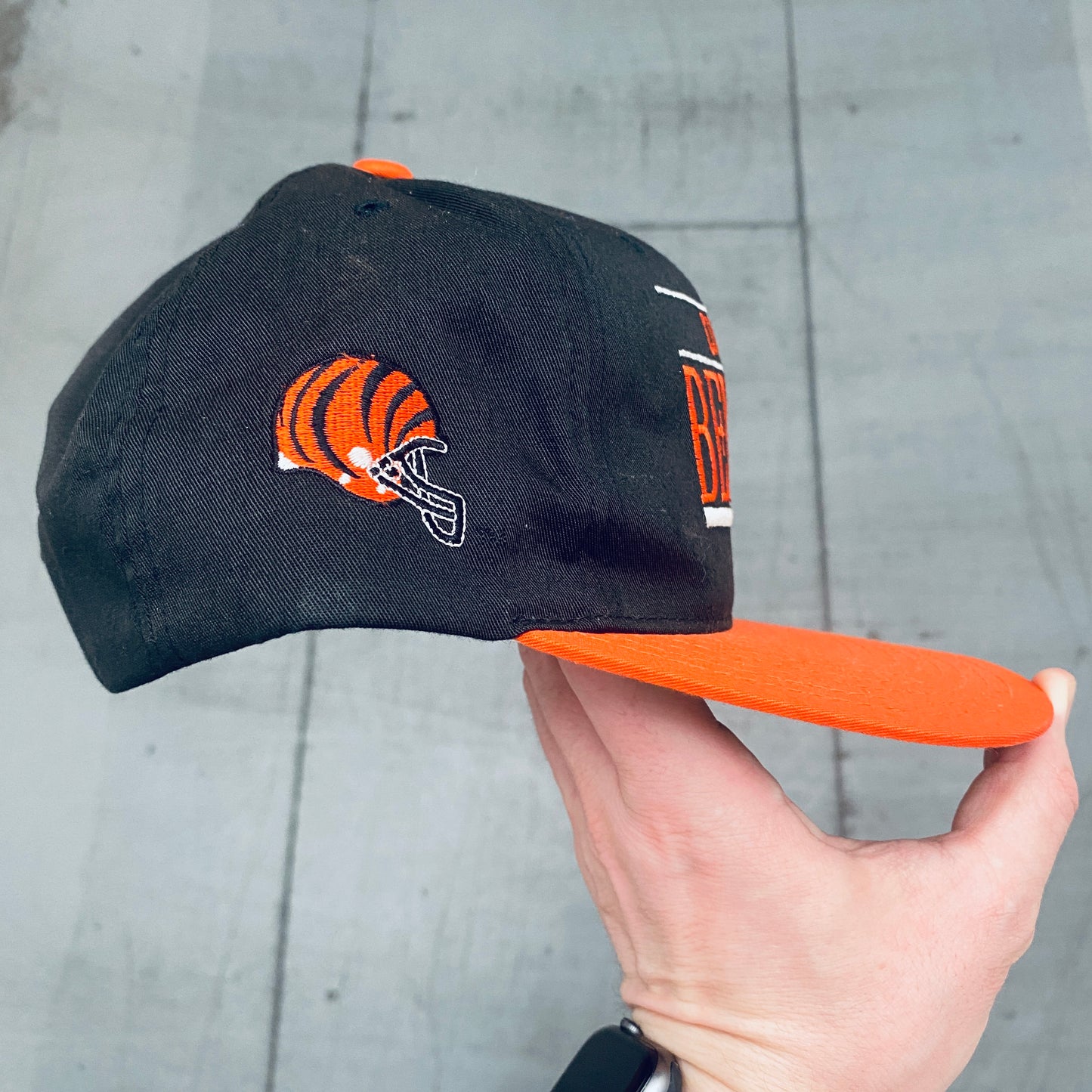 Cincinnati Bengals: 1990's Embroidered Spellout Snapback