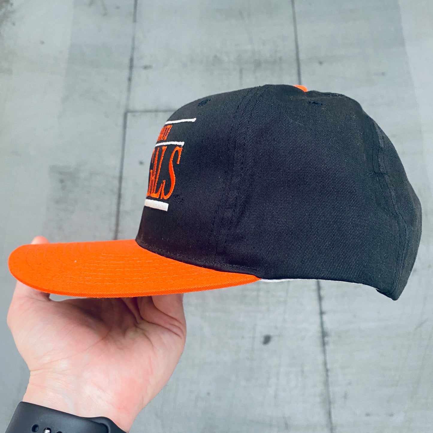 Cincinnati Bengals: 1990's Embroidered Spellout Snapback