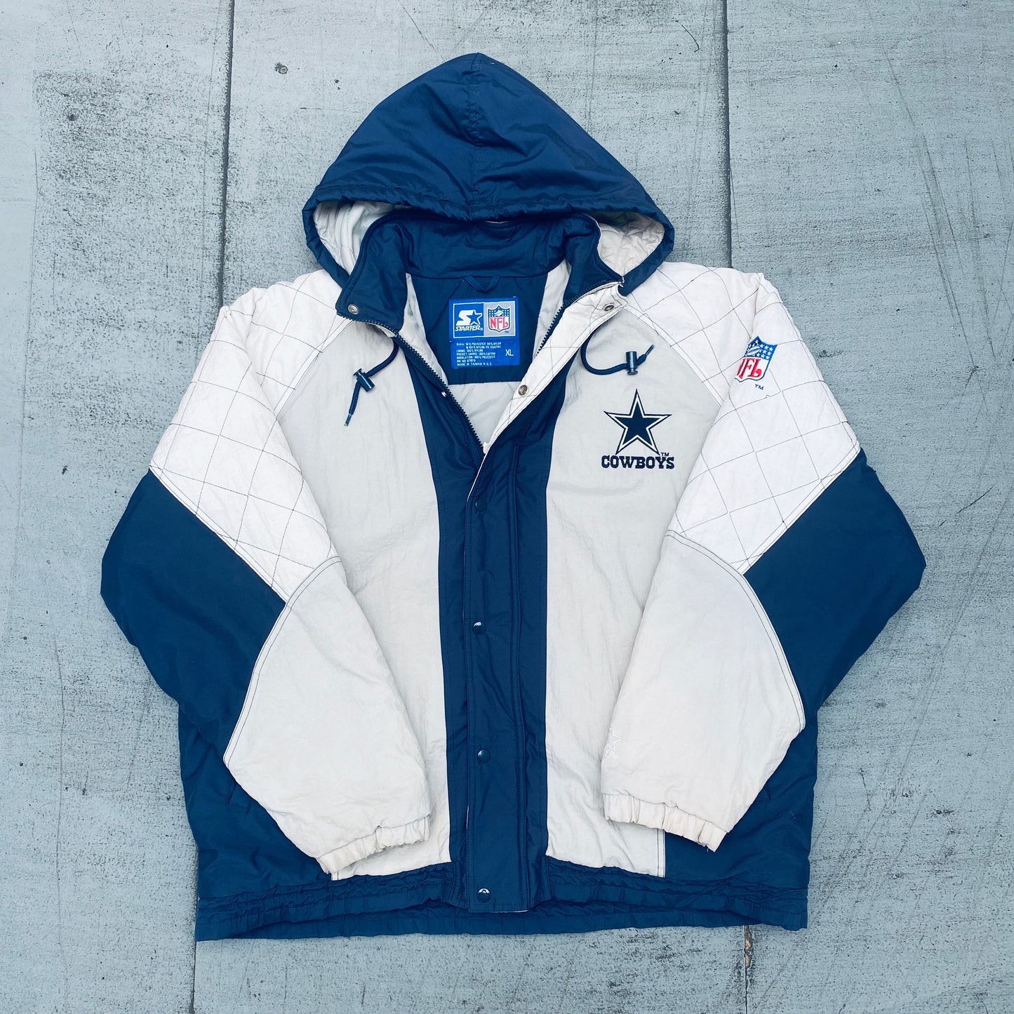 Dallas Cowboys: 1990's Fullzip Starter Jacket (XL)