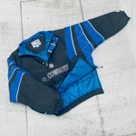 Dallas Cowboys: 1990's Blackout 1/4 Zip Proline Starter Breakaway Jacket (XL)