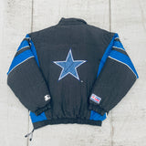 Dallas Cowboys: 1990's Blackout 1/4 Zip Proline Starter Breakaway Jacket (XL)